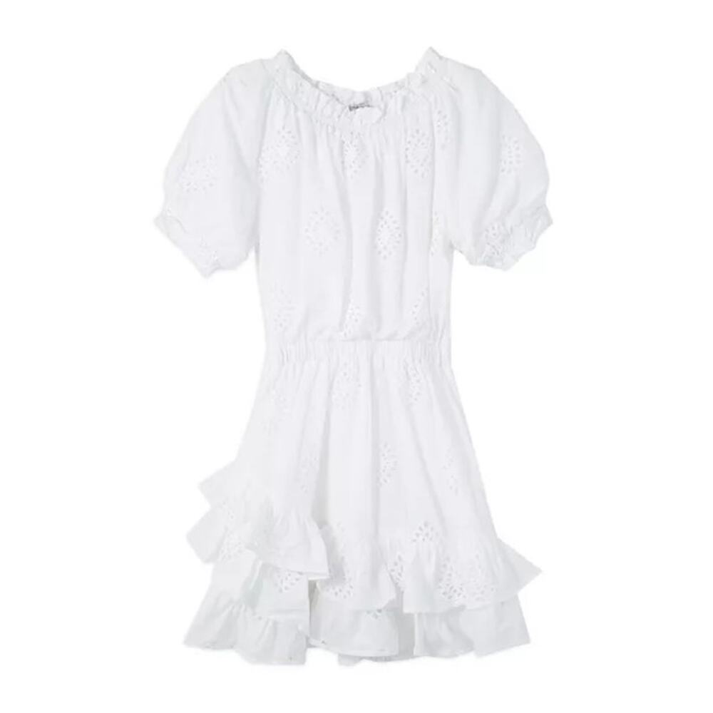 Habitual Kid Baby Ruffled Eyelet Peasant Dress in white cotton 24M